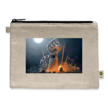 Don't Give Up - Hemp Carry All Pouch - natural - Front