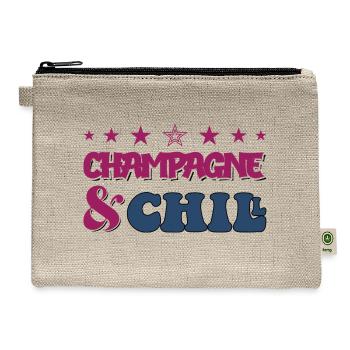 Champagne And Chill - Hemp Carry All Pouch - natural - Front