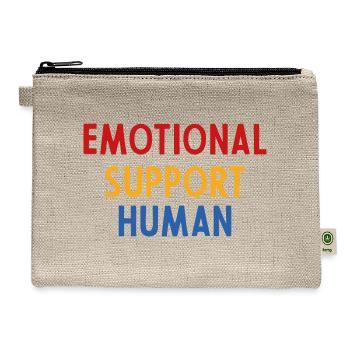 Emotional Support Human - Hemp Carry All Pouch - natural - Front