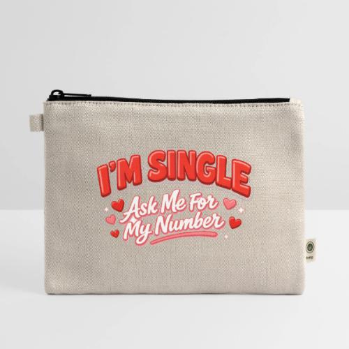 I’m Single Retro Bubble - Hemp Carry All Pouch