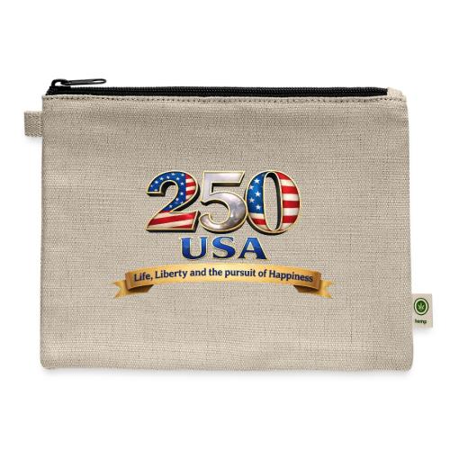 250 USA Liberty Banner - Hemp Carry All Pouch