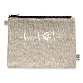 GIFT - ECG FISH WHITE - Hemp Carry All Pouch - natural - Front