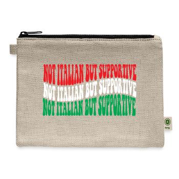 not italian but supportive - Hemp Carry All Pouch - natural - Front
