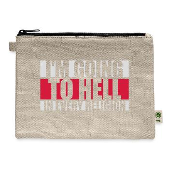 im going to hell - Hemp Carry All Pouch - natural - Front