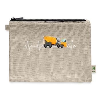 Concrete Mixer Construction Site ECG Concrete - Hemp Carry All Pouch - natural - Front
