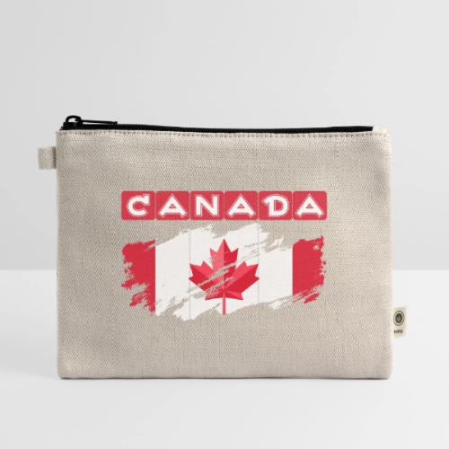 Canada, Inspired by the Canadian flag - Hemp Carry All Pouch