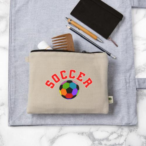 Soccer: Colorful Kick - Hemp Carry All Pouch