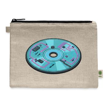 Digital Future Computer 90s Retro Design - Hemp Carry All Pouch - natural - Front