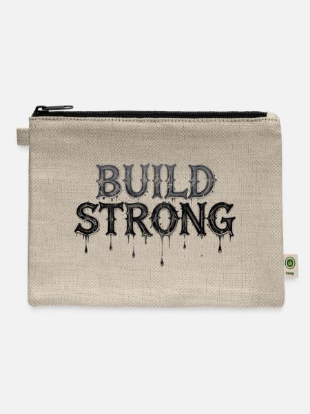 Build Strong - Hemp Carry All Pouch - natural