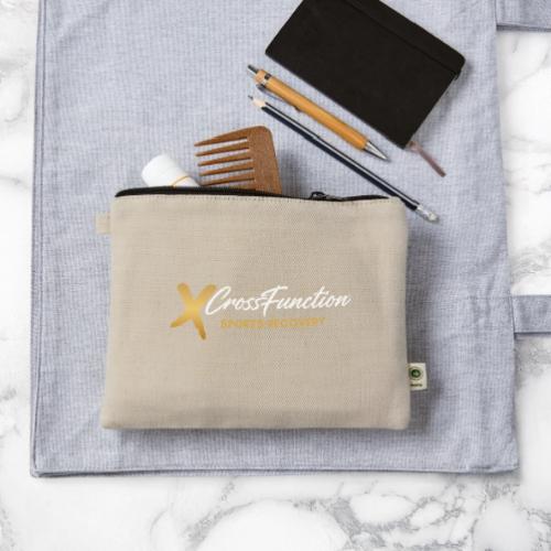XF Sports Recovery Logo- White (Front Only) - Hemp Carry All Pouch