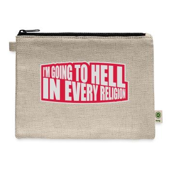 im going to hell - Hemp Carry All Pouch - natural - Front