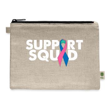 Thyroid Cancer Support - Hemp Carry All Pouch - natural - Front