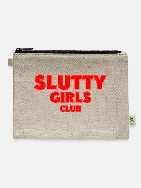 Slutty Girls Club yellow - Hemp Carry All Pouch - natural