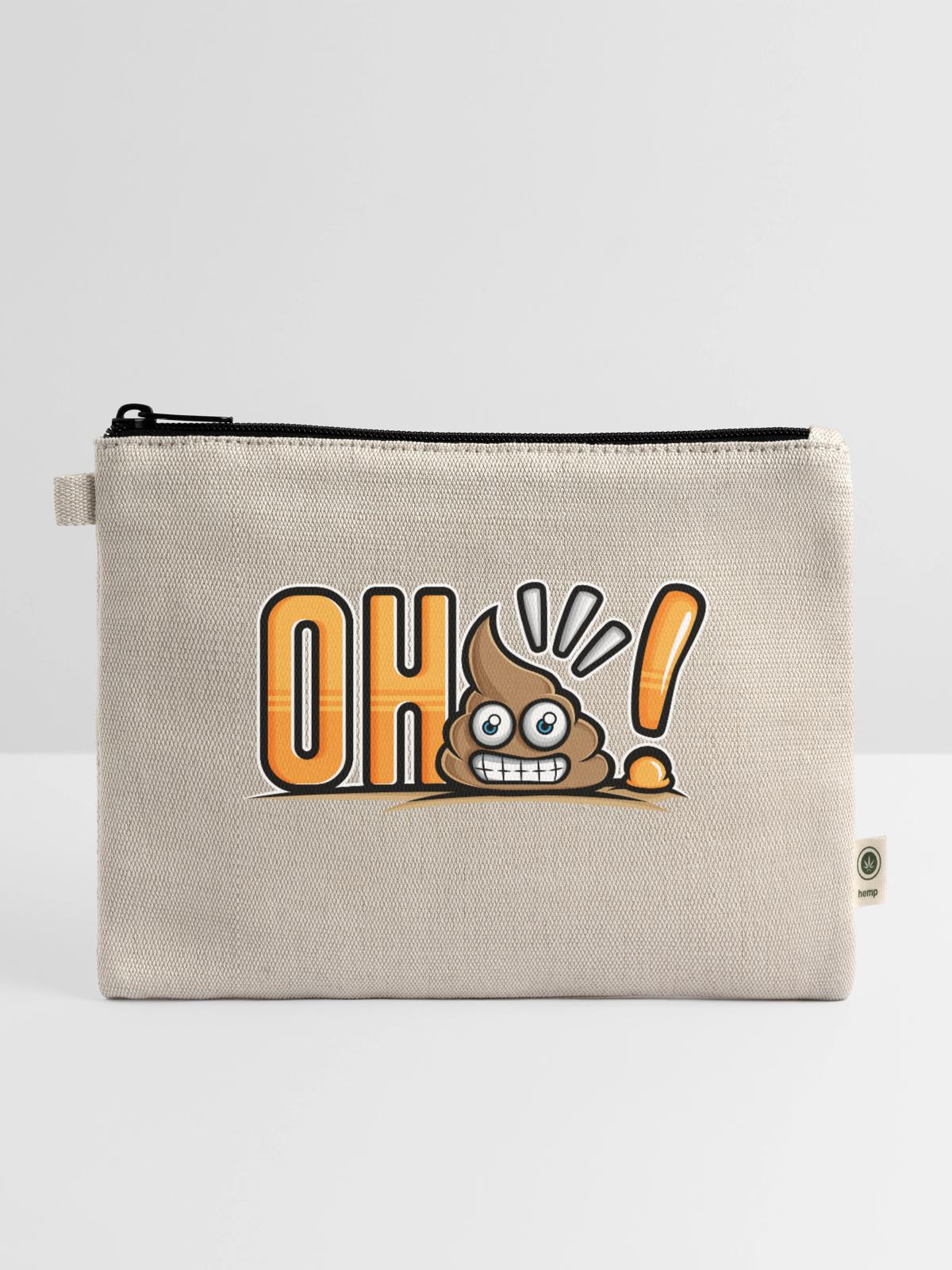 Funny Poop - Hemp Carry All Pouch - natural - Front
