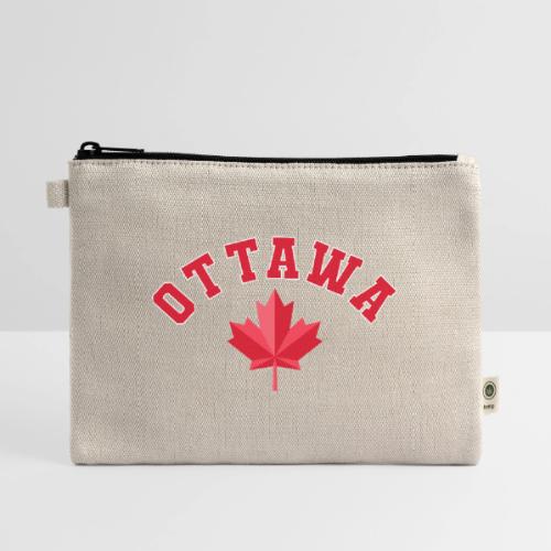 Ottawa with maple leaf - Hemp Carry All Pouch