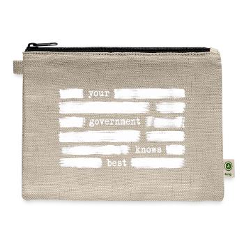 Your Government Knows Best Anti Government - Hemp Carry All Pouch - natural - Front