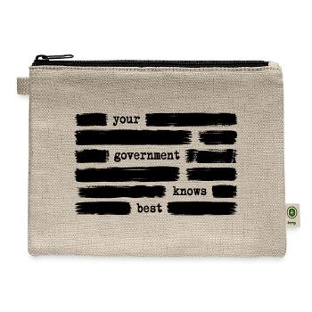 Your Government Knows Best Anti Government - Hemp Carry All Pouch - natural - Front