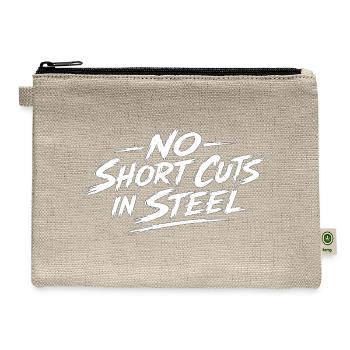 No Short Cuts in Steel - Hemp Carry All Pouch - natural - Front