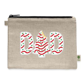 Christmas Tree Cake Dad Matching Family Party  - Hemp Carry All Pouch - natural - Front