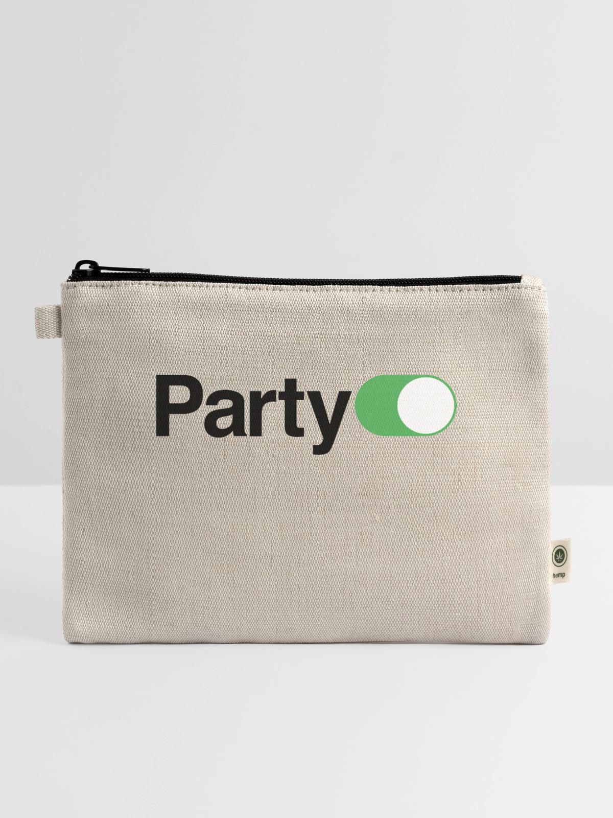 Party On - Hemp Carry All Pouch - natural - Front
