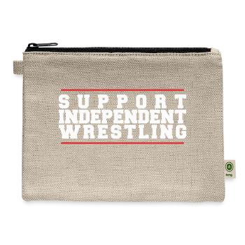 Support Independent Wrestling - Hemp Carry All Pouch - natural - Front