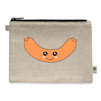 Kawaii grilled sausage - Hemp Carry All Pouch - natural - Front