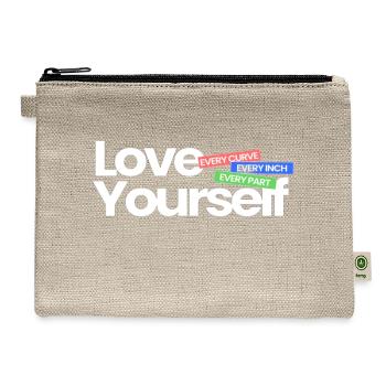 love yourself. - Hemp Carry All Pouch - natural - Front
