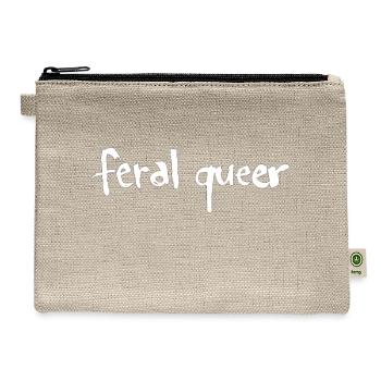 Feral Queer - Hemp Carry All Pouch - natural - Front