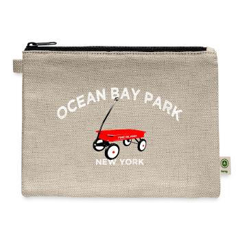 OCEAN BAY PARK Fire Island red wagon NY  - Hemp Carry All Pouch - natural - Front