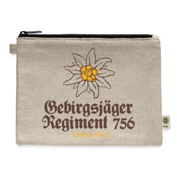 Gebirgsjager Regiment 756 Kdf3 - Hemp Carry All Pouch - natural - Front