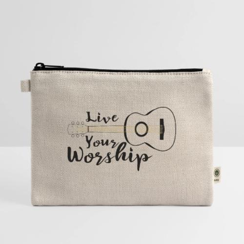 Live Your Worship, Don’t Just Give Lip Service - Hemp Carry All Pouch