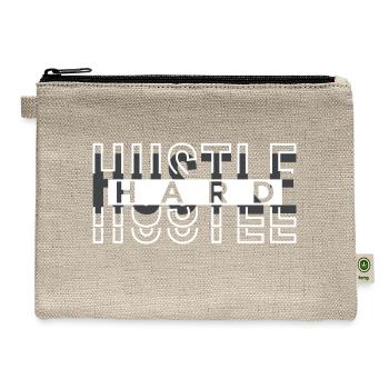 Hustle Hard - Hemp Carry All Pouch - natural - Front