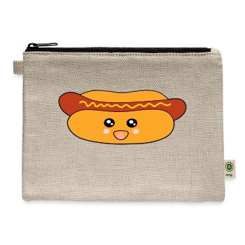 Kawaii grilled sausage - Hemp Carry All Pouch - natural - Front