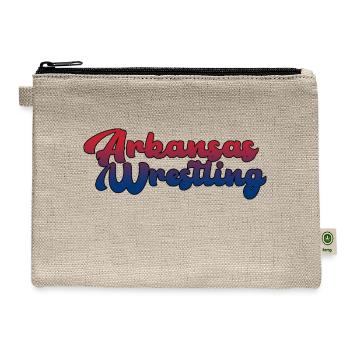 Arkansas Wrestling - Hemp Carry All Pouch - natural - Front
