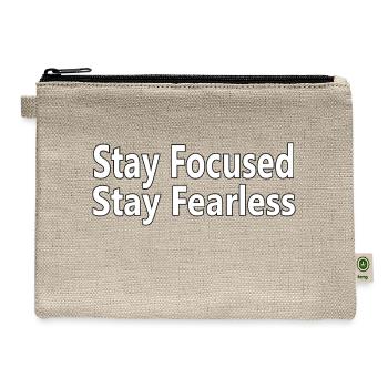 Stay Focused stay fearless - Hemp Carry All Pouch - natural - Front