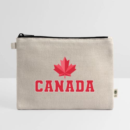 Canada with a maple leaf - Hemp Carry All Pouch