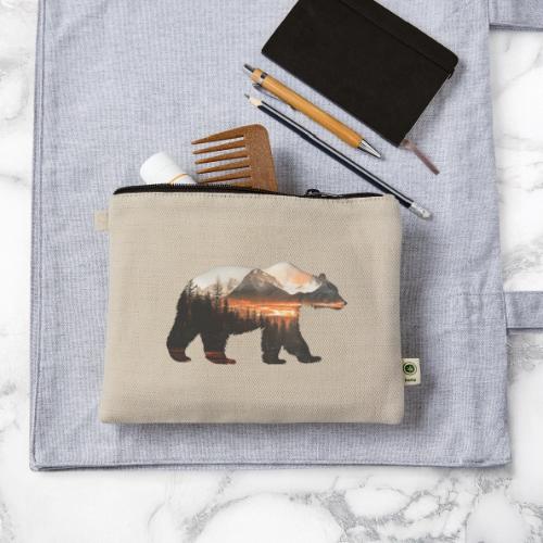 Canada Bear: fiery tones - Hemp Carry All Pouch