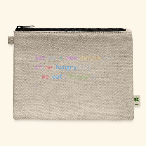 Pizza Code - Colored Version - Hemp Carry All Pouch