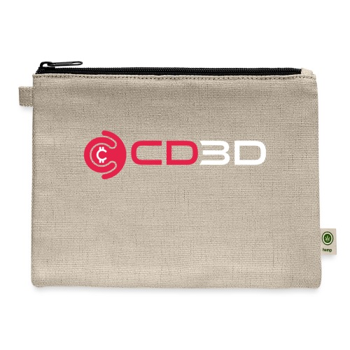 CD3D White Front/CinemaDraft Logo Back - Hemp Carry All Pouch