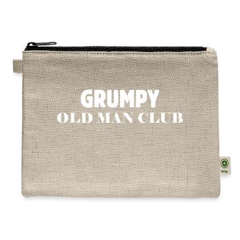 Grumpy Old Man Club Grandpa Fathers Sarcastic Grou - Hemp Carry All Pouch - natural - Front