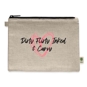 Dirty Flirty Inked And Curvy - Hemp Carry All Pouch - natural - Front