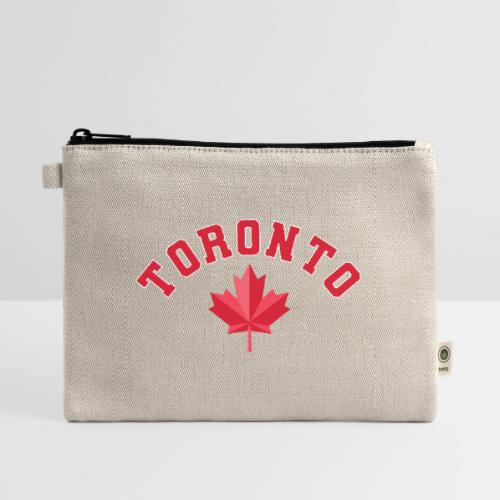 Toronto with maple leaf - Hemp Carry All Pouch