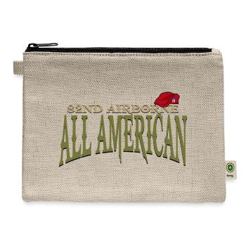 82nd Airborne All American - Hemp Carry All Pouch - natural - Front