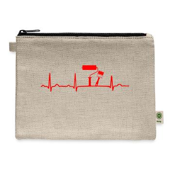 GIFT - ECG PAINT BRUSHES RED - Hemp Carry All Pouch - natural - Front