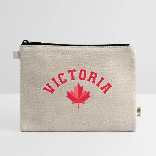 Victoria with maple leaf - Hemp Carry All Pouch