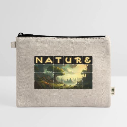 Whispers of Green Peaks - Hemp Carry All Pouch