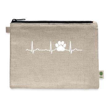 GIFT - ECG DOG PAW WHITE - Hemp Carry All Pouch - natural - Front