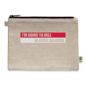 im going to hell - Hemp Carry All Pouch - natural - Front