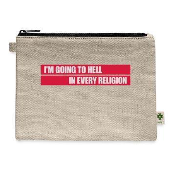 im going to hell - Hemp Carry All Pouch - natural - Front