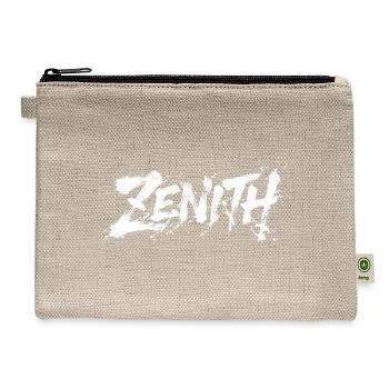 ZENITH / WHITE - Street Typography Design - Hemp Carry All Pouch - natural - Front